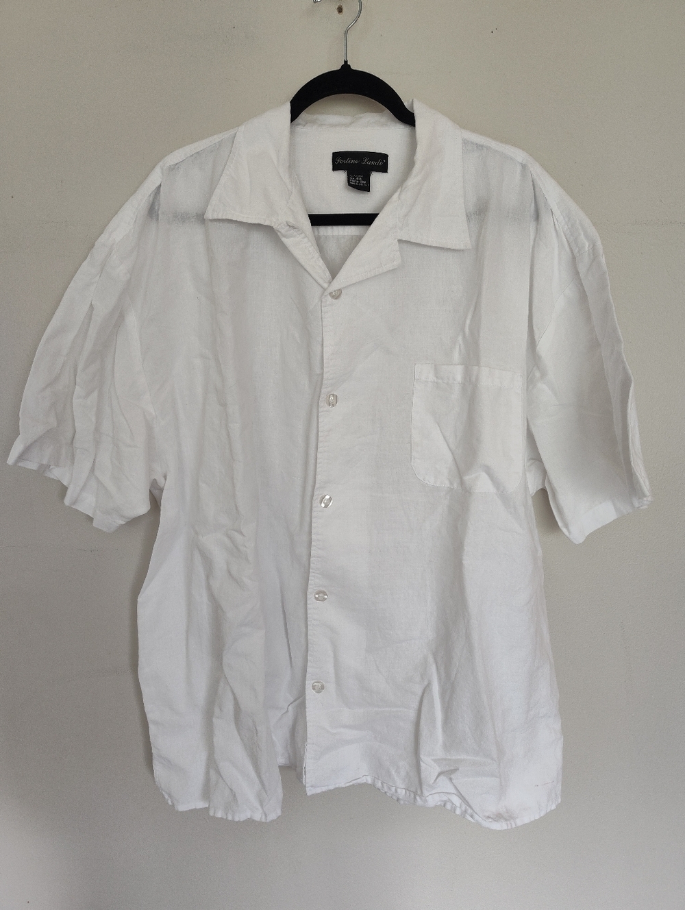 Fortino Landi Button Up Shirt Mens 4XL White